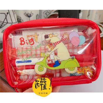 日本代購 正品coco醬女孩卡通透明PVC防水化妝包可愛便攜收納袋