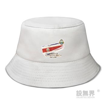 設無界 哥斯達黎加圣何塞國旗標志漁夫帽男女帽子學生太陽帽0010