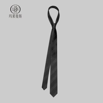 5.5CM休閑窄款黑色條紋設計領帶