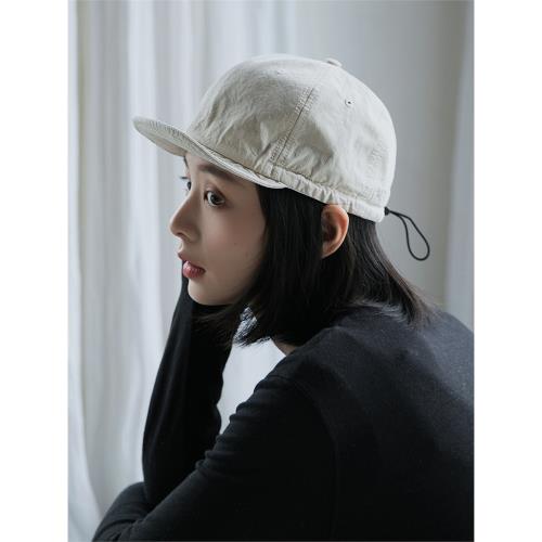 軟檐棒球帽女夏季棉布日系小眾鴨舌帽韓版潮休閑白色春秋時尚帽子