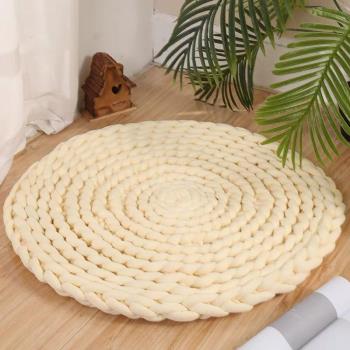 diy棉特粗冰島貓窩抱枕床圍毛線
