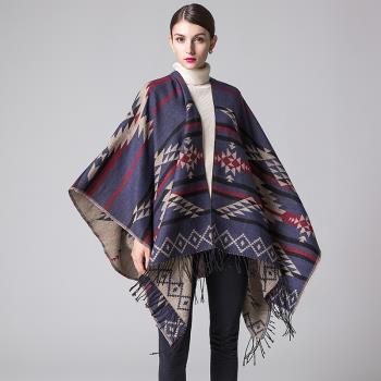 Tassel Cape Warm Long Shawl Oversized scarf шаль