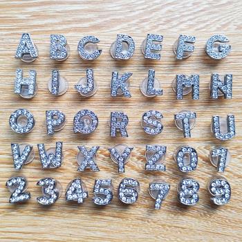 DIY創意水晶鉆字母數字洞洞鞋