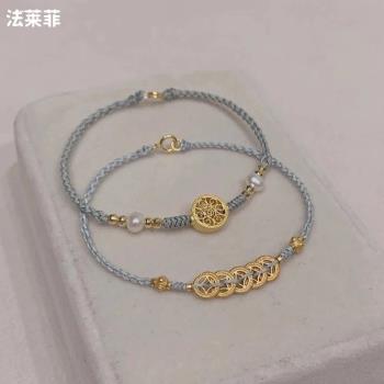 珍珠發財樹優雅溫柔女生閨蜜手鏈