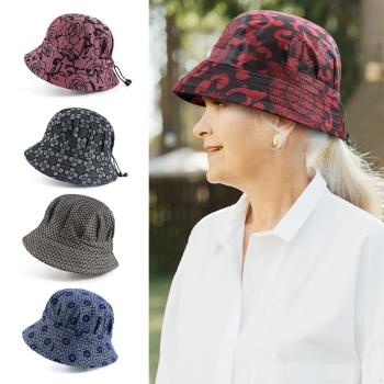 遮陽帽中老年人帽子女夏季防曬媽媽漁夫帽薄款老人帽奶奶單層布帽
