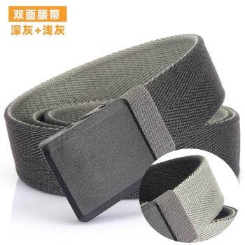 Nifco無金屬塑膠休閑帆布皮帶
