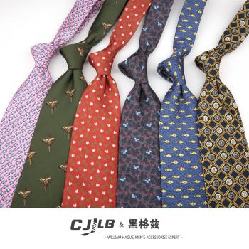 9CM寬版印花個性帥氣西裝店領帶
