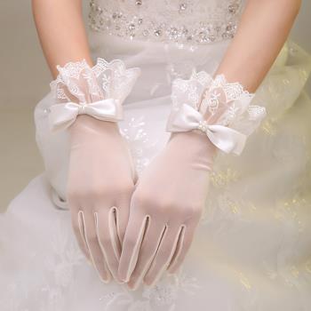 新款晚裝禮服蕾絲配件婚紗手套