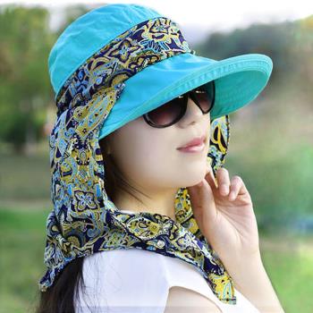 女防曬防紫外線護脖子時尚遮陽帽