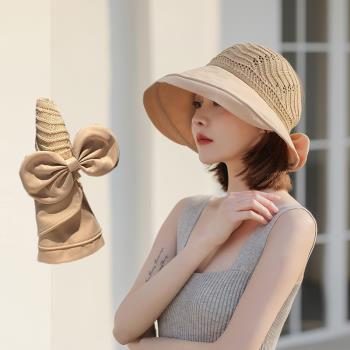女韓版潮百搭可折疊透氣空頂帽子