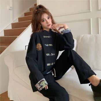 漢服刺繡古裝盤扣改良版中式外套