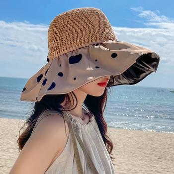 黑膠女防曬防紫外線可折疊遮陽帽