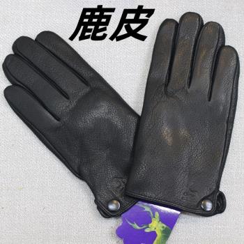 真鹿冬季加厚款汽車男進口皮手套
