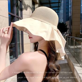女遮陽披肩夏季專業護頸戶外帽子