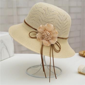 遮陽帽可折疊女春夏時尚沙灘帽子