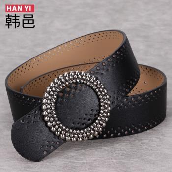 女士真皮時尚外搭西裝大衣圓扣