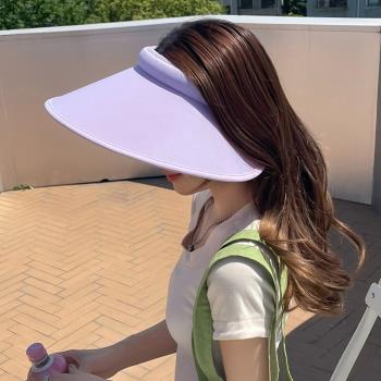 遮陽帽日本女夏季空頂戶外大帽檐
