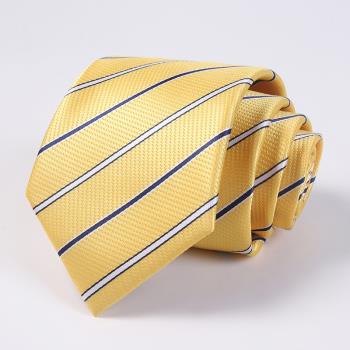 8cm商務金色新郎團體舞臺領帶