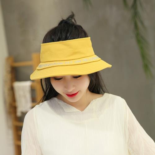 帽子男女春夏季新款遮陽防曬空頂漁夫帽出游百搭街頭個性情侶盆帽