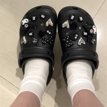 crocs洞洞鞋配飾甜酷暗黑風高級感ins可愛庫洛米diy新款鞋花鞋扣