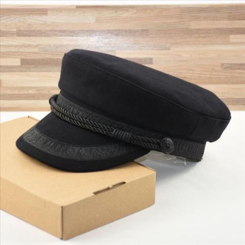 任達華同款正品船長帽 中老年男帽 秋冬保暖毛呢平頂帽大頭圍男帽