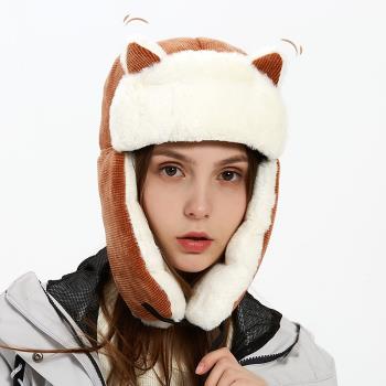 women winter cat ear cap warm Girl outdoor ski hat ear cap