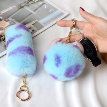 韓國可愛獺兔毛怪包掛件網紅毛絨公仔毛球車鑰匙扣掛飾玩偶禮物女