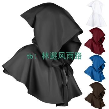 Medieval hat Halloween witches hooded cape cosplay 萬圣節cos