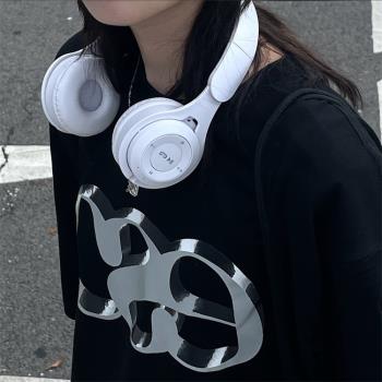 日韓ins潮牌時尚單品學生聽歌頭戴式插卡無線藍牙耳機可折疊男女
