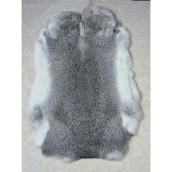 兔皮整張家兔獺兔皮毛料兔毛布料DIY手包飾品護膝座墊毛領輔料