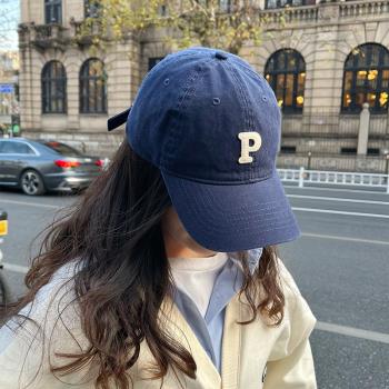 四季高品質軟頂彎簷ins女棒球帽