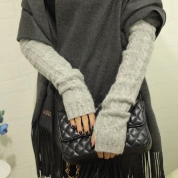日本羊毛假袖子女護胳膊手臂套