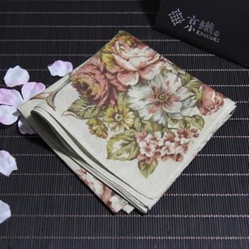 日本製進口玫瑰花細膩48cm手帕