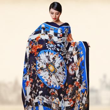 韓禾秋冬季女歐式釐米仿羊絨圍巾