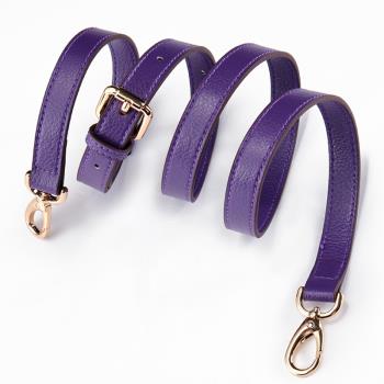 MK替換荔枝紋紫色肩帶女斜挎包包帶子配件真皮1.2/1.8寬調節長度