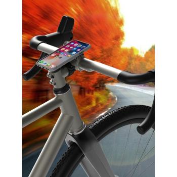 SinceTop自行車手機支架 山地車公路車單車車載龍頭把立管騎行導航鋁合金固定夾 通用適用于各種手機