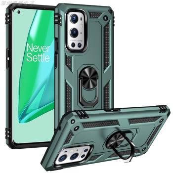 一加OnePlus9Pro鎧甲機器人金屬質感車載指環支架手機殼磨砂矽膠