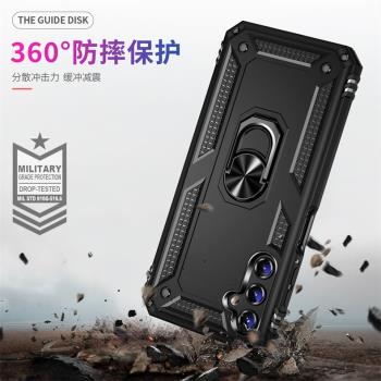 適用三星a14手機殼四角防摔3星a14全包保護套SamsungA14磁吸一體指環galaxy A14軟矽膠5g磨砂男女款a14外殼子