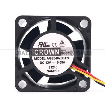 CROWN AGE04020B12L DC 12V 0.08A 4厘米散熱風扇