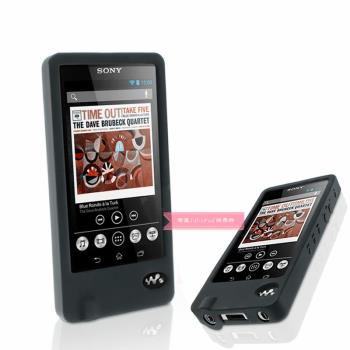 適用索尼MP3 NWZ-ZX1保護套ZX1隨身聽硅膠套全包防摔軟殼手腕掛繩
