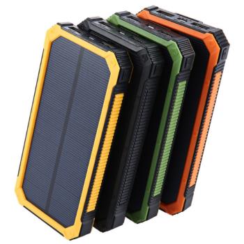Solar Power Bank Dual USB 20000mAh External Battery Portable