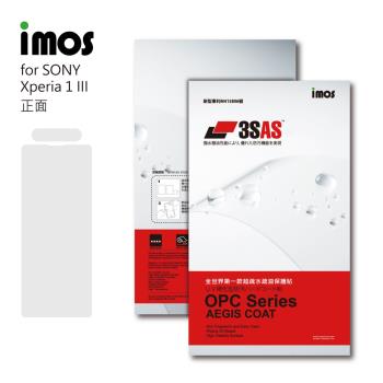 IMOS適用于 Sony Xperia 1 III 3SAS 疏油疏水 前面保護貼 塑料膜