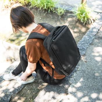 日本SANWA雙肩包電腦包時尚潮流學生書包手提簡約13.3寸pro背包輕便適合macbook13.3 air蘋果筆記本包女14寸