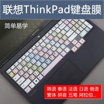 適用聯想ThinkPad 15V 2020款電腦P15c倉頡注音L580鍵盤貼膜L590