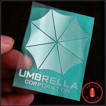 木公坊生化危機umbrella保護傘標志金屬手機貼紙電腦貼車貼
