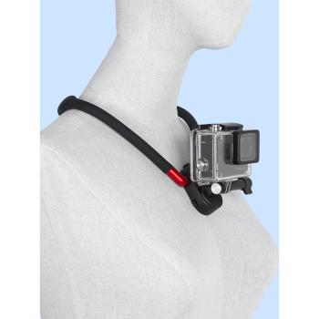 第一人稱視角拍攝gopro掛脖支架胸前手機固定項圈運動相機固定夾
