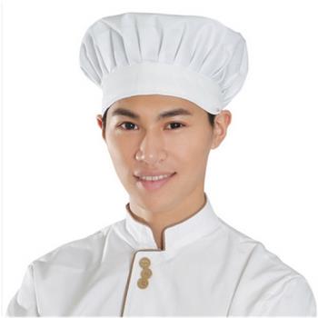 男女通用酒店工廠食堂白色廚師帽