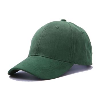 復古綠色麂皮絨chic風鴨舌棒球帽