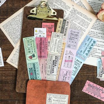 infeel.me 復古車票系列單條裝和紙膠帶 旅行手賬diy裝飾素材貼紙