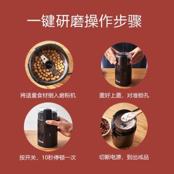 110v咖啡豆研磨機小型便攜電動打磨粉機香料干磨機美國臺灣小家電